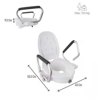 Alza Baño Con Apoyabrazos Abatibles Para Inodoros