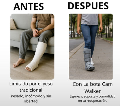 Bota Ortopédica Cam Walker Larga Gris Adulto Oneder