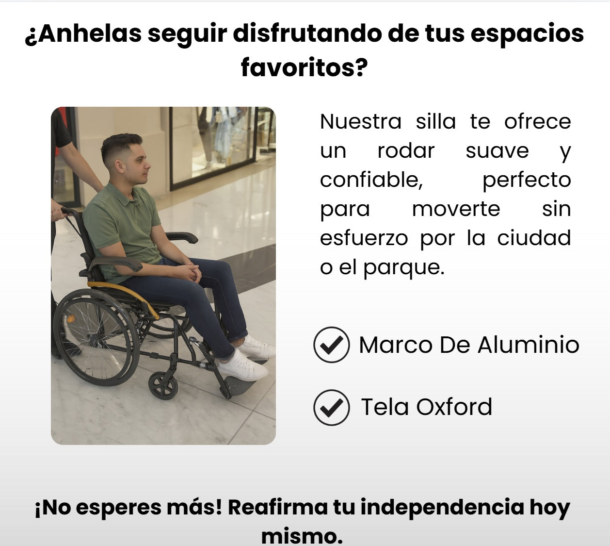 Silla De Ruedas Geriatrica Plegable  Freno Doble Rueda Maciza